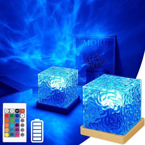 Tarak Dynamic Ocean Wave Projection Light, USB Powered Night Lamp for decoration Night Lamp (16 cm, Multicolor)