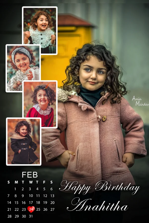 Personalized Birthday Photo Frame with Calendar | Custom Birthday Gift Frame