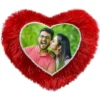 Personalized Heart Shape Fur Cushion | Custom Photo Cushion Gift