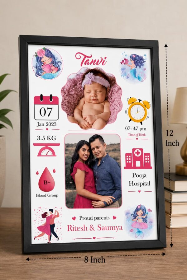 Personalized Baby Birth Memory Photo Frame