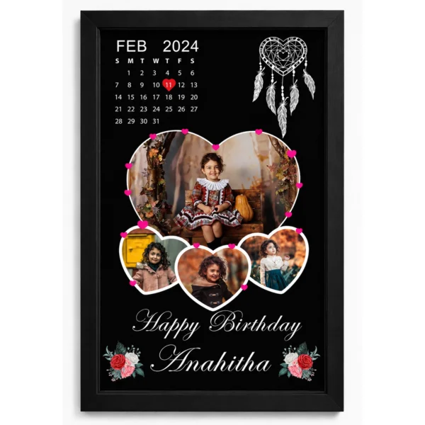 Personalized Birthday Calendar Photo Frame