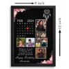 Personalized Floral Birthday Calendar Photo Frame