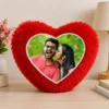 Personalized Heart Shape Fur Cushion Custom Photo Cushion Gift