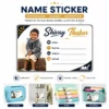 Personalized School Name Sticker with Photo for School Books 1 Personalized School Name Sticker with Photo | Custom Book Labels for Kids