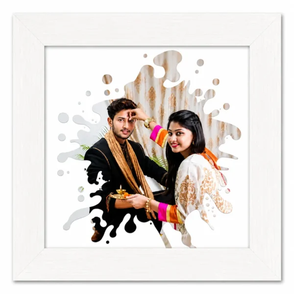 Rakhi Tilak Mini Photo Frame 4x4 – Personalized Raksha Bandhan Photo Frame